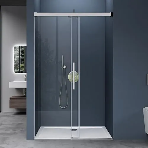 doporro Duschtür Nischentür 130x195cm mit Soft-Close - Duschkabine 130x195cm aus 6mm ESG-Sicherheitsglas, Soft-close-Funktion für sanftes Schließen, Nano-Beschichtung für einfache Reinigung, ideal für moderne Badezimmer.
