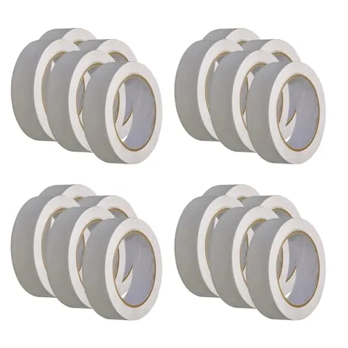 Handelskönig 20 x PVC-Schutzband weiß 30 mm gerillt Klebeband Putzerband Putzband