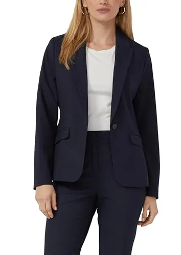 s.Oliver BLACK LABEL Indoor-Blazer 36 EU in Blau - Eleganter Jackenblazer für stilvolle Anlässe, gefertigt aus hochwertiger Materialmischung für optimalen Tragekomfort und eine perfekte Passform.