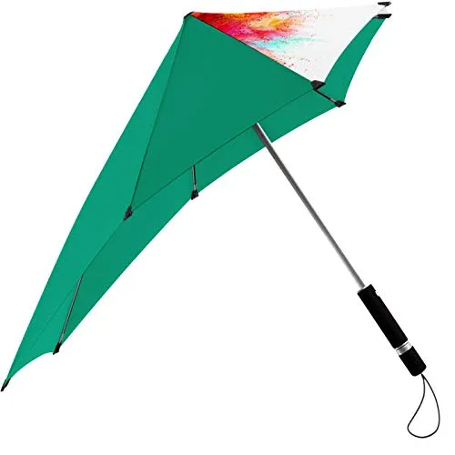 senz° Original Powder Explosion - Stockschirm - Stylischer Stockschirm mit einzigartigem Design und extrem windresistent, ideal für unbeständiges Wetter.