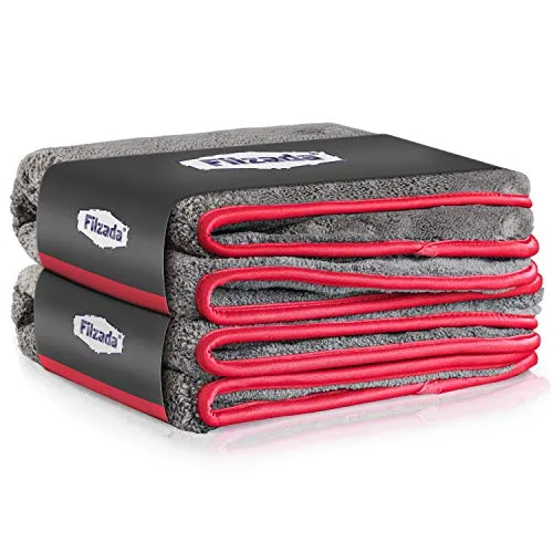 Filzada® 2X Lackschonendes Mikrofasertuch Auto - Unfassbare Saugkraft Und Fusselfrei Dank Extrem Weicher Mikrofaser - Auto Poliertücher Zur Professionellen Autopflege in 40x40cm (2)