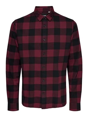 Kariertes Holzfäller Hemd ONSGUDMUND - Herrenhemden - Weiches Flanellhemd im Slim Fit für stilvolle Freizeitlooks, ideal für kühlere Tage. Hergestellt aus 100% Baumwolle für höchsten Tragekomfort.