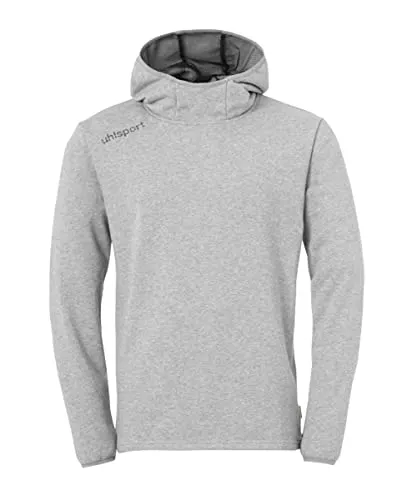 uhlsport Herren Essential Kapuzenpullover XXL - Dark Grau Melange - Herren-Sweatshirts mit Känguru-Tasche und elastischen Ripp-Ärmeln, ideal für Komfort und Stil im Alltag.