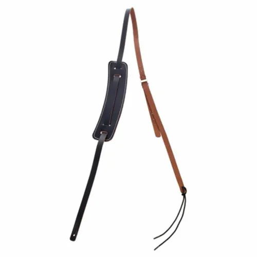 Fender Strap Standard Vintage Black - Gitarrengurt aus gewalktem Leder im Vintage-Stil, verstellbar von 132 cm bis 140 cm für optimalen Tragekomfort und Stil.