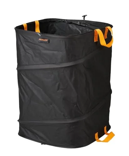 Fiskars Ergo Gartensack PopUp 175 L - Pflanzenzubehör für müheloses Aufräumen im Garten, leicht und zusammenklappbar, ideal für nasse Gartenabfälle und schimmelresistent.