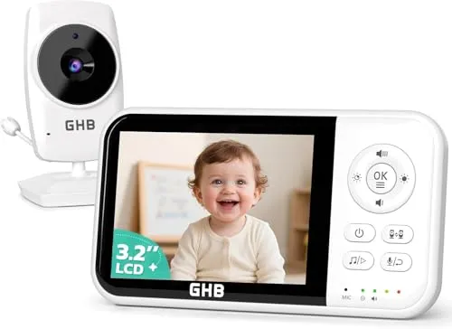 GHB MC632B Babyphone mit Kamera – 3,2 Zoll LCD Monitor
