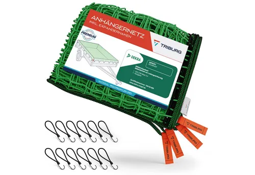 TRIBURG Anhängernetz mit Randverstärkung und Expander Haken von TRIBURG