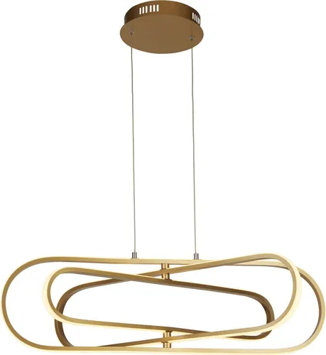 Licht-Erlebnisse LED Hängeleuchte Esstisch in Gold - Hängeleuchte mit einstellbarer Lichtfarbe (3000/4500/6500 K) für optimale Beleuchtung im Esszimmer, Wohnzimmer oder Büro. Höhenverstellbar und modernes Design für jeden Raum.