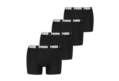 PUMA MEN EVERYDAY BOXER 4P ECOM - Boxershorts im 4er Pack - Boxer anliegend mit breitem Logo-Webbund, aus elastischem Jersey für optimalen Tragekomfort und perfekte Passform.