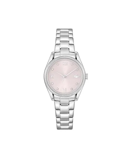 Lacoste Quarzuhr LACOSTE PARISIENNE 2001422 - Elegante Damenuhr mit Edelstahlarmband und funkelnden Glassteinen, wasserdicht bis 5 bar – perfekt für stilbewusste Frauen.