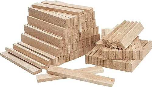 VBS Bastelklötzchen 117 Stk Holzstäbchen 22 mm breit 160 mm lang 8 mm stark Eichenholz