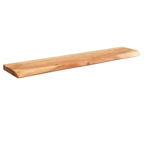 Wohnling Wandregal WL5.974 - Schwebendes Akazienregal - Regal aus massiven Akazienholz mit einzigartiger Baumkante, handgefertigt und bis 20 kg belastbar. Ideal für stilvolle Akzente in jedem Raum.