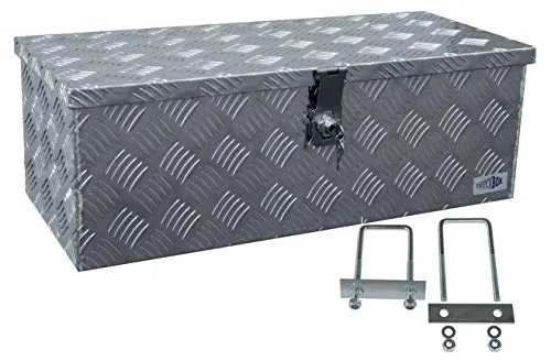 Truckbox D050 inkl. MON4002 Edelstahlhaus Werkzeugkasten, Deichselbox, Transportbox, Alubox, Alukoffer, Deichselkasten, inkl. Montagesatz, Montageset