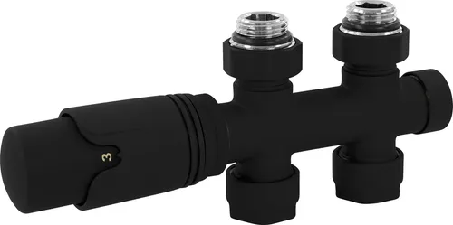 Badheizkörper Thermostat Anschlussgarnitur Durchgangsventil Mittelanschluss - Heizkörper Zubehör mit Frostschutzeinstellung, ideal für effiziente Wärmeverteilung und optimalen Komfort in jedem Bad.