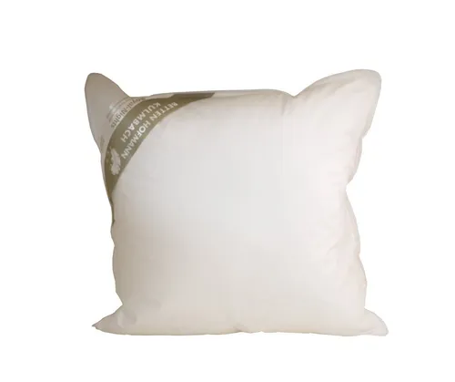 Hofmann Federkopfkissen 65x65 cm - Ideal für Rückenschläfer und Seitenschläfer - Hochwertiges Kopfkissen mit 15% Daunen und 700 g Füllung. Bezug aus 100% Baumwolle, waschbar bis 60°C, perfekt für Allergiker.