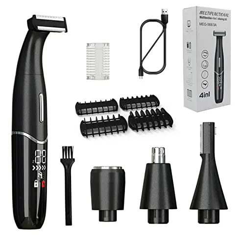 OBEST Nasenhaartrimmer Nasenhaarschneider Ohrhaarschneider, 4 in 1 USB Professioneller Schmerzfreier Ohrenhaartrimmer für Männer und Frauen Körper oder, Gesichtsrasierer IPX7 Wasserdichte