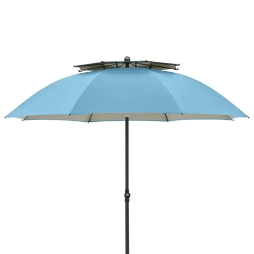 Doppler Sonnenschirm 200cm in Blau in blau von Doppler