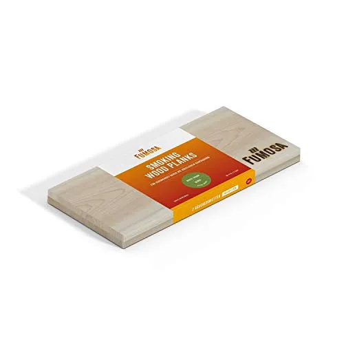 FUMOSA Räucherbretter aus Zedernholz, 2er-Set Größe 14x30 cm