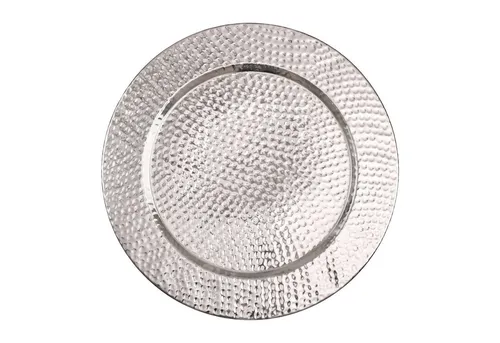 Marrakesch Dekotablett Nizza handgemacht aus Aluminium in Silber 50 cm