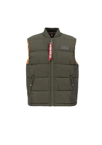 Alpha Industries Herren Puffer Vest LW Weste, Dark Olive, M