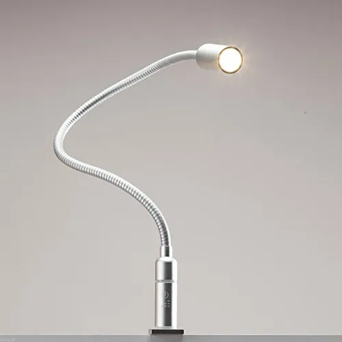kalb 3W LED Bettleuchte dimmbar - elegante Nachttischlampe - Tischlampen: Hochwertige 3W LED Leseleuchte mit flexiblem Schwanenhals und 3-Stufen-Dimmfunktion für perfektes Licht beim Lesen.