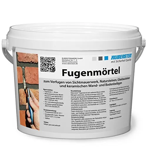 Ruberstein® Fugenmörtel grau im 2 kg Eimer