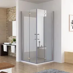 Duschkabine 120x80 mit Falttür und NANO Glas