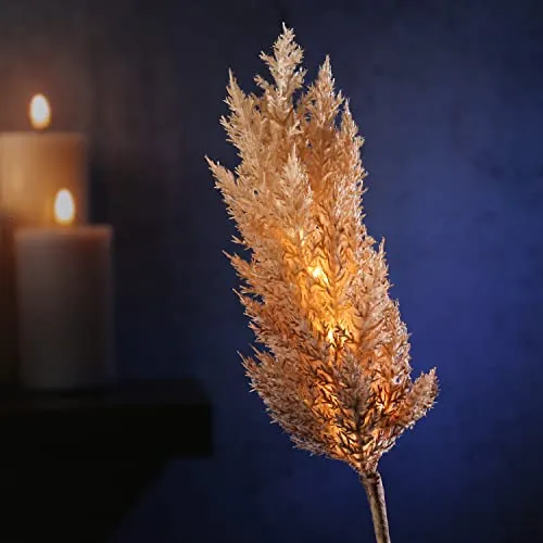 MARELIDA LED-Leuchtzweig Pampasgras für stilvolle Herbst- und Winterdeko