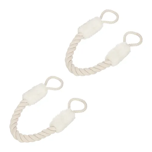 Türkordel Türstopper Türklinken-Seil Türschlaufe Türseil 60 cm 2 Stück beige