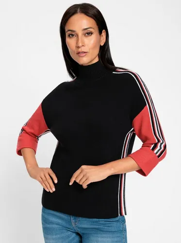 heine Strickpullover Stehkragen-Pullover 3/4-Arm Rippoptik von Heine