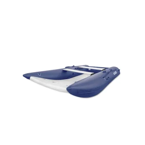 NOARD Schlauchboot 360cm | Blau/Grau | Ideal für 5 Personen - Boote: Aufblasbares Schlauchboot mit stabilem Boden, leicht zu transportieren und komplett mit Zubehör für sofortigen Einsatz.