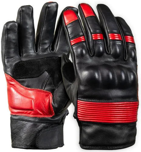 MDM Motorradhandschuhe Retro – Lederhandschuhe mit Knöchelschutz und Touchfunktion - Hochwertige Motorradhandschuhe aus echtem Leder für optimalen Schutz und Komfort. Mit Knöchelschutz, verstärkten Bereichen und Touchscreen-Funktion für die einfache Bedienung von Geräten – ideal für jeden Fahrstil.