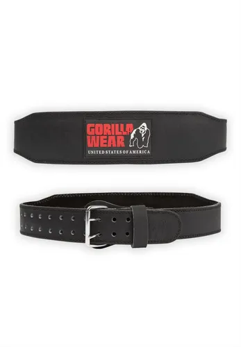Gorilla Wear 4 INCH Padded Leather Lifting Belt Black/Red XXL/XXXL