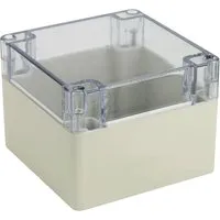 Blanko Modulgehäuse IP 65 Transparenter Deckel 120 x 120 x 90 mm