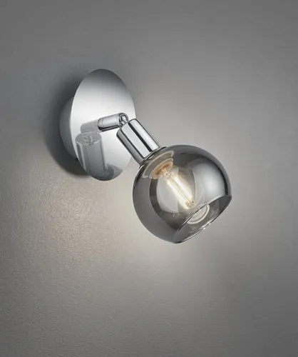 BREST Chrom Wandleuchte Spot IP20 1x E14 Dimmerfähig 15Watt