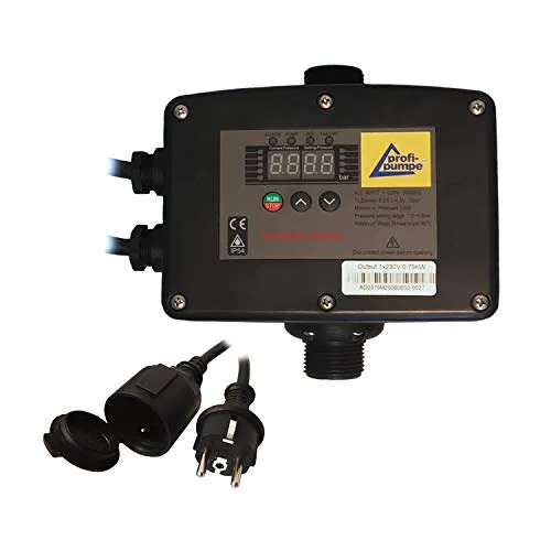 INVERTER PUMPENSTEUERUNG 2-0,75KW verkabelt DRUCKSCHALTER DURCHFLUSSWÄCHTER Automatic-Controller für Brunnenpumpe Tauchpumpe Kreiselpumpe
