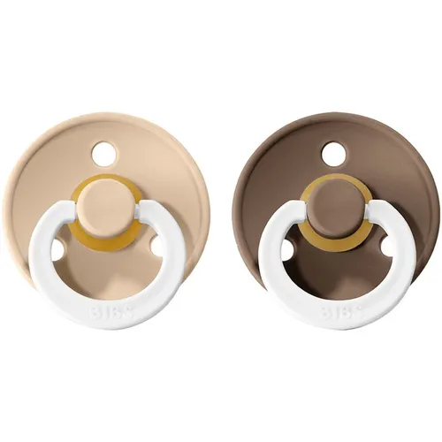 BIBS Colour Natural Rubber Size 2: 6+ months Schnuller Vanilla Night / Dark Night 2 St.