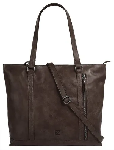 Bodenschatz Shopper Damen 021175 braun - Elegante Handtasche aus 100% Rindleder mit vielseitigen Trageoptionen und praktischen Fächern für Smartphone, Schlüssel und mehr. Ideal für den Alltag!
