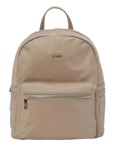 L.CREDI Alena Backpack Beige - Stylischer Tagesrucksack mit hochwertiger Verarbeitung, ideal für den Alltag. Kompakt und geräumig mit Maße: 27 x 30 x 14 cm, bietet er sicheren Stauraum für all Ihre Essentials.