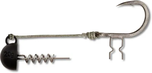 BLACK CAT Wallerhaken Blei-Schraubkopf mit Claw- Einzelhaken, 30g