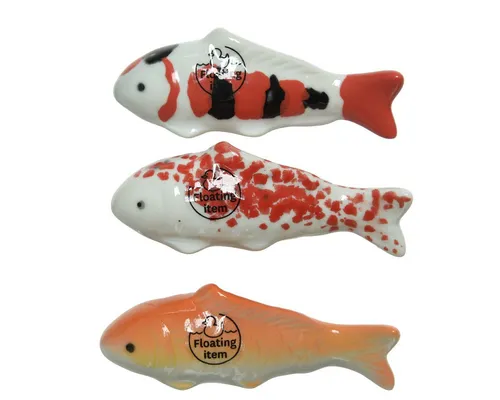 Decoris Dekofigur Koi Fisch aus Porzellan, 11 cm von Decoris Season Decorations