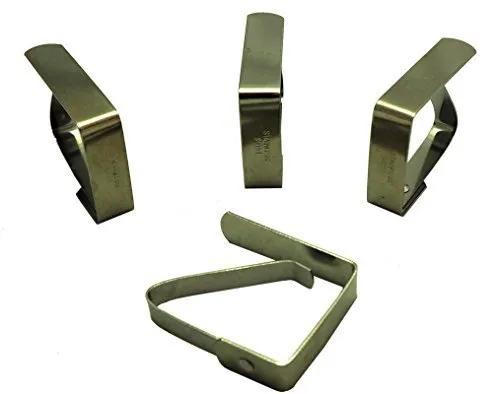 Preisjubel 4 x Tischtuchklammer, Edelstahl, Tischklammer, Tischdeckenhalter, Tischtuchhalter