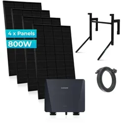 SUNSHARE Ray 600/800 W Balkonkraftwerk-Komplettset für Betonbalkone - Effizientes Balkonkraftwerk mit 600W oder 800W Solarleistung. Inklusive bohrfreier Montagehalterungen und App-Überwachung für einfache Nutzung und Anpassung an wachsenden Energiebedarf.