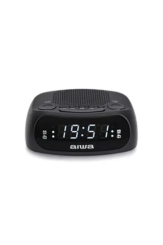 Aiwa CR-09J Radiowecker mit doppeltem Alarm, AM/FM PLL mit 0,6 Zoll LED-Display
