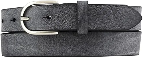 BELTINGER Damen-Gürtel Aus Weichem Vollrindleder Vintage-Look 3 cm | Schmaler Ledergürtel im Used-Look | Schwarz 100cm