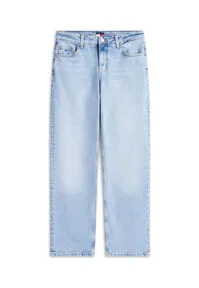 Tommy Jeans Straight-Jeans SOPHIE LW STR BI0112 – Komfortabler Baumwoll-Lyocell-Mix - Bequeme Straight-Jeans aus einem hochwertigen Baumwoll-Lyocell-Mix mit Stretch für optimale Bewegungsfreiheit. Ideal für lässige Outfits und den täglichen Gebrauch.