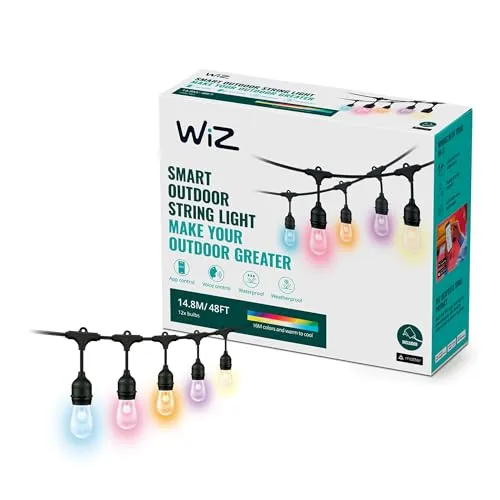 WiZ String Light - Intelligente Lichterkette für Balkon, Terrasse und Garten mit über 16 Millionen Farben, ideal für jede Gelegenheit und einfach per App steuerbar.