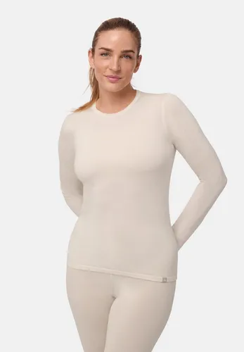 Damen Merino Thermo-Shirt - Offwhite - 2XL - Leichtes Merino-Funktionsshirt für maximalen Komfort. Atmungsaktiv, temperaturregulierend und feuchtigkeitstransportierend – ideal für Sport, Outdoor und Freizeit. Flache Nähte sorgen für angenehmes Tragegefühl.