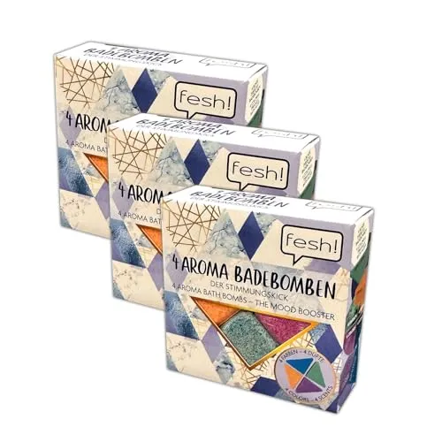 Packungen Dreieck Aroma Badebomben Badekugeln (je 4x40g) 4 Düfte & Farben Badezusatz 3