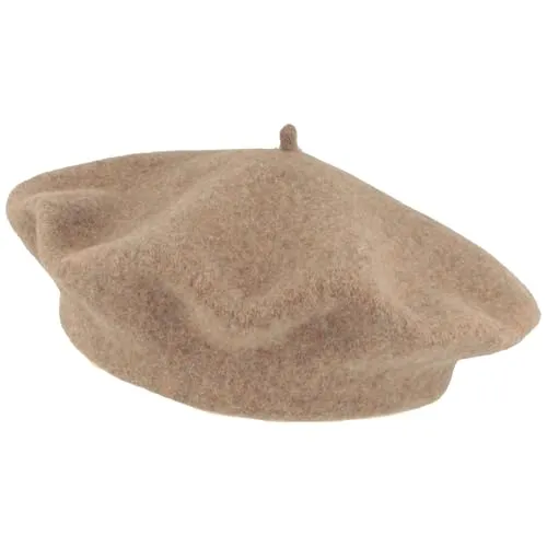 Breiter Damen Baskenmütze aus 100% Wolle - Baskenmützen & Barette für Damen, stilvolle Wollmütze in One Size, perfekt für kühle Tage und modische Akzente.